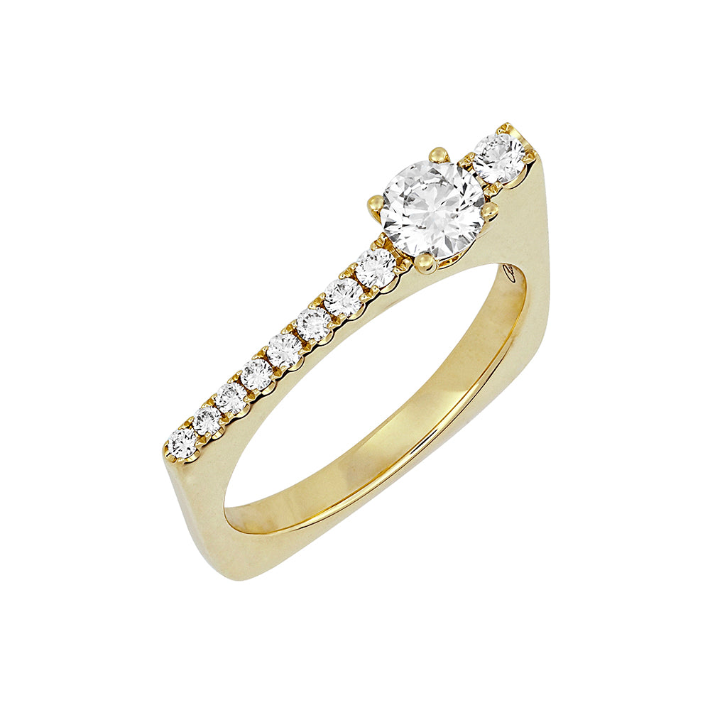 Chatham lab-grown diamond ring, style FDR14326Y