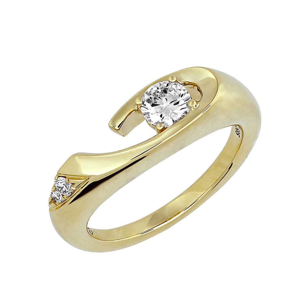 Chatham lab-grown diamond ring, style FDR14330Y