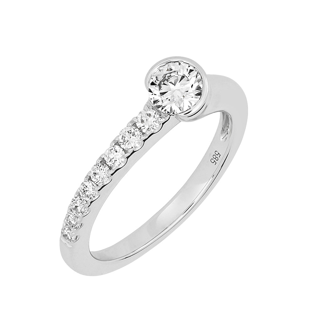 Chatham lab-grown diamond ring, style FDR14331W