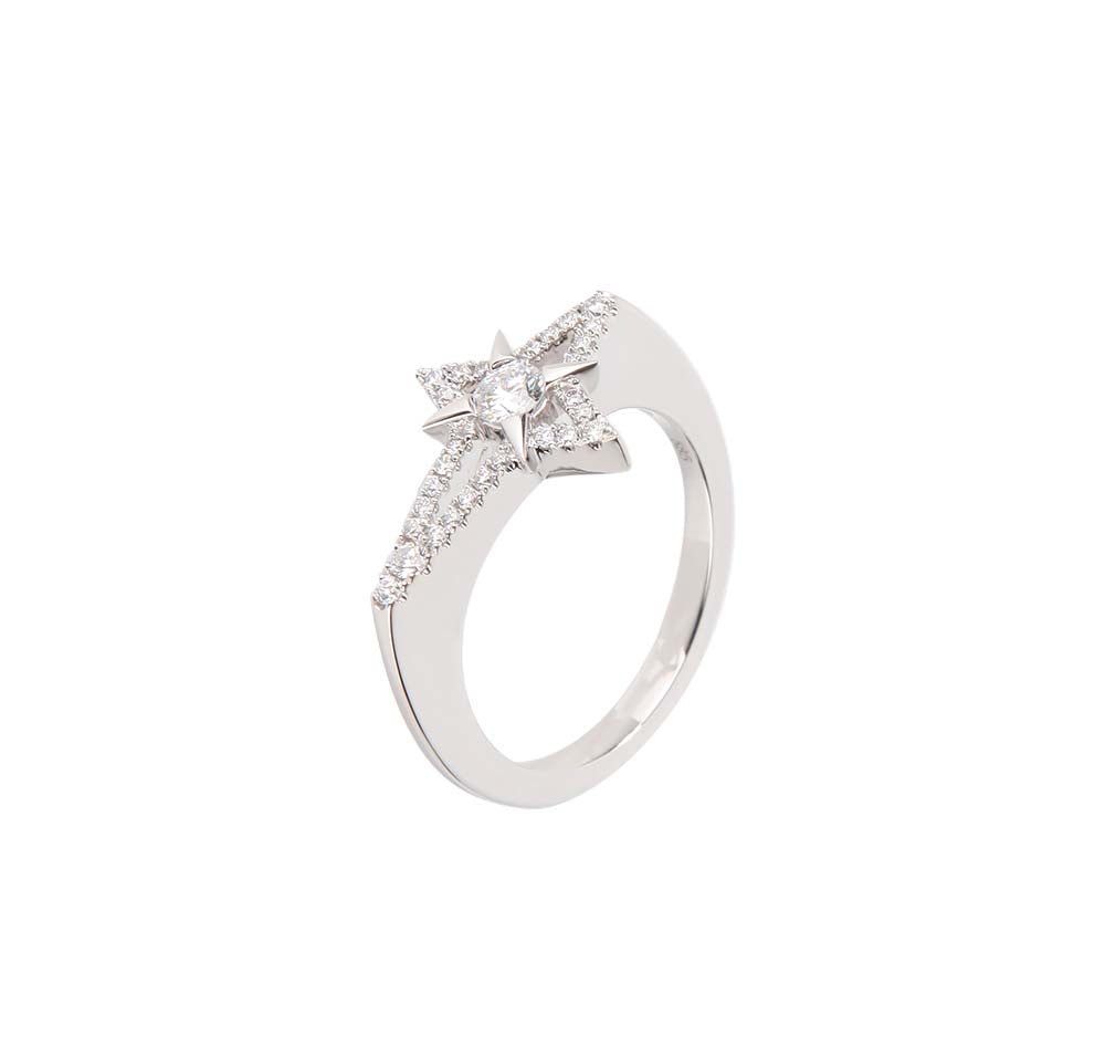 Chatham lab-grown diamond ring in 14k white gold