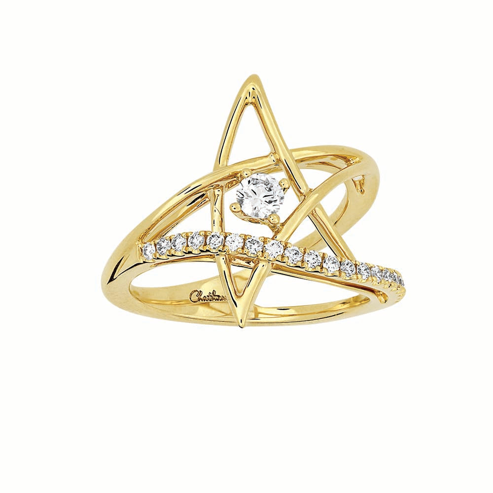 Chatham lab-grown diamond ring, style FDR14405Y