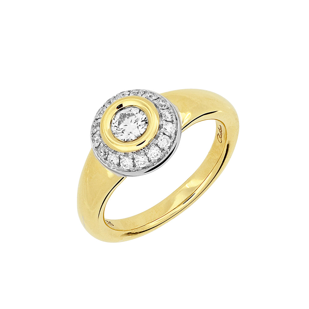 Chatham lab-grown diamond ring, style FDR14452YW