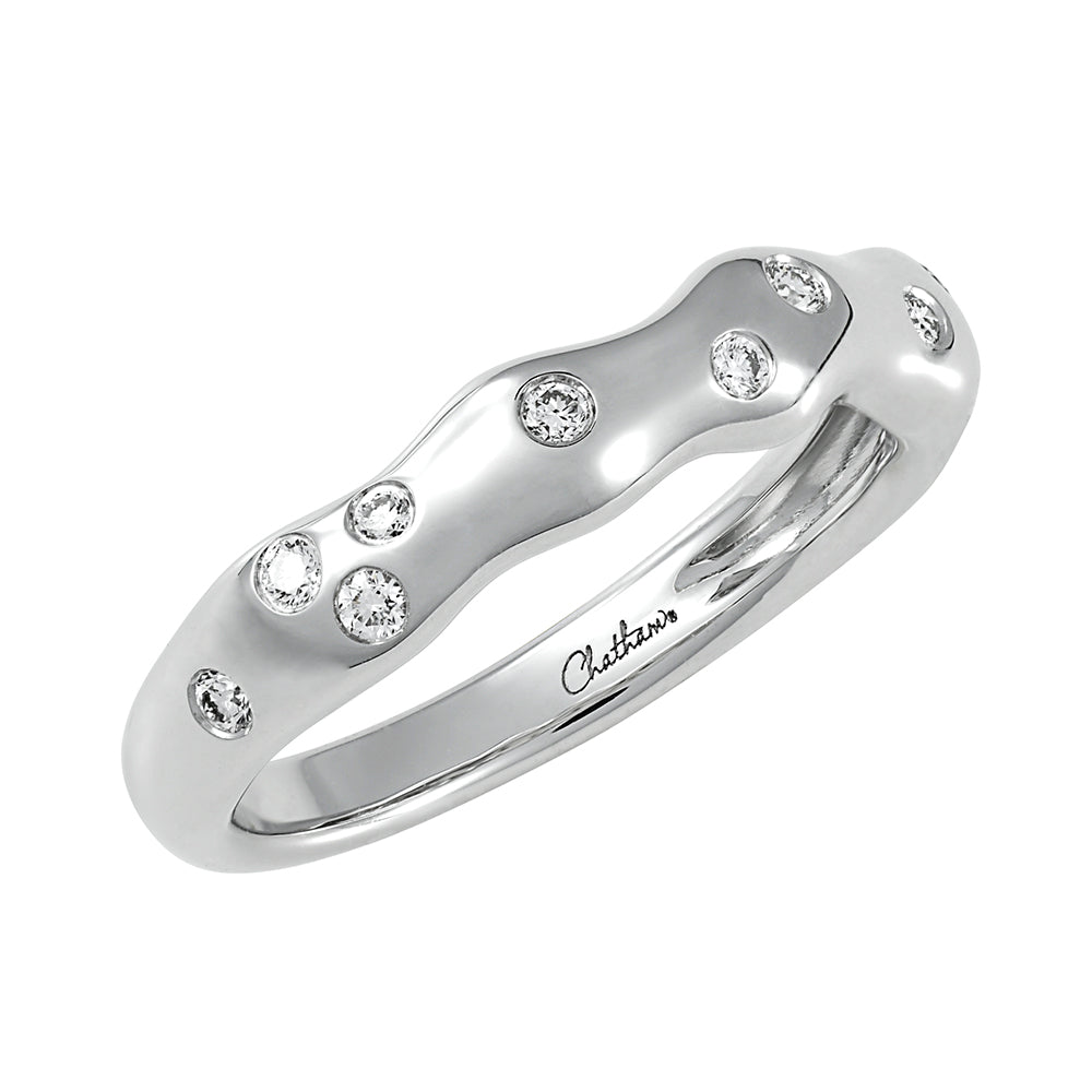 Chatham lab-grown diamond stackable ring, style FDR14629W