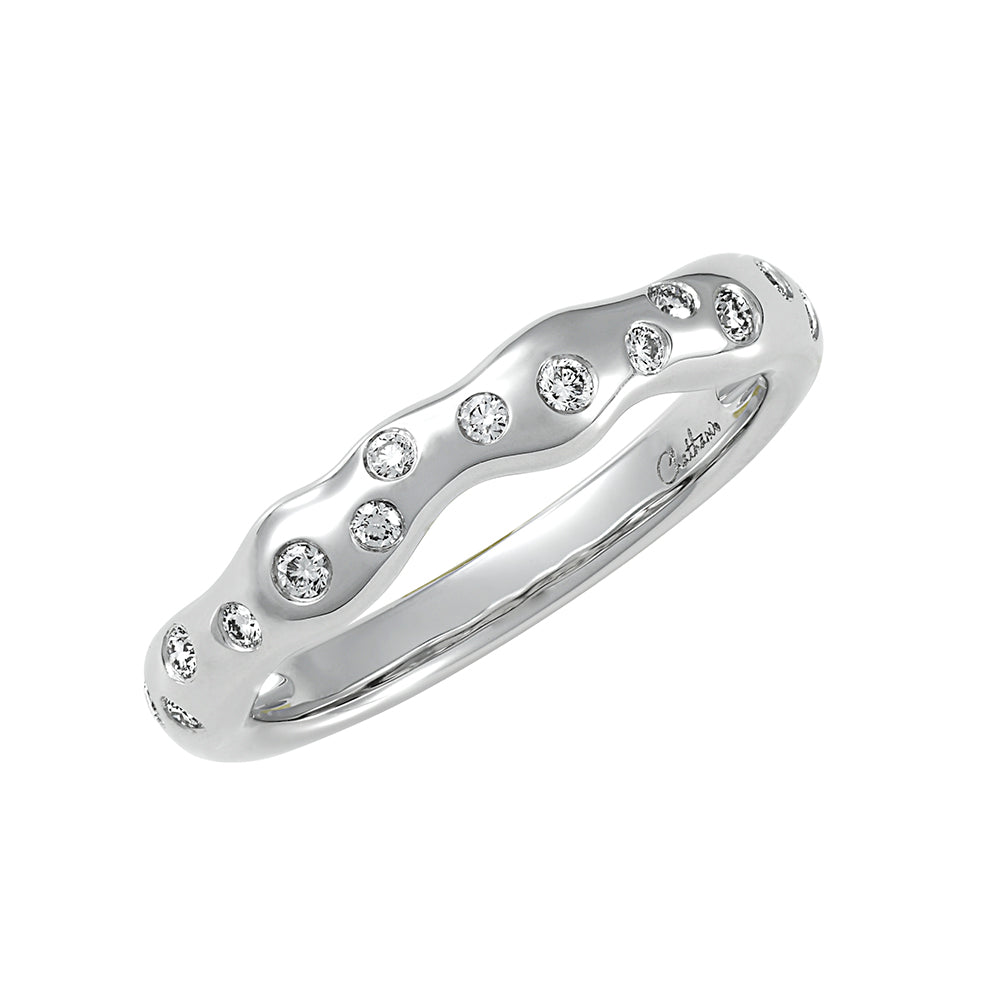 Chatham lab-grown diamond stackable ring, style FDR14631W