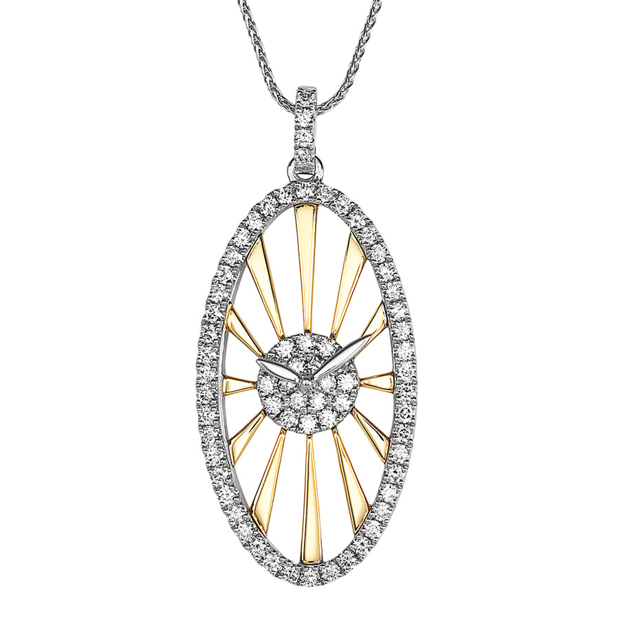 Diamond Clock Pendant