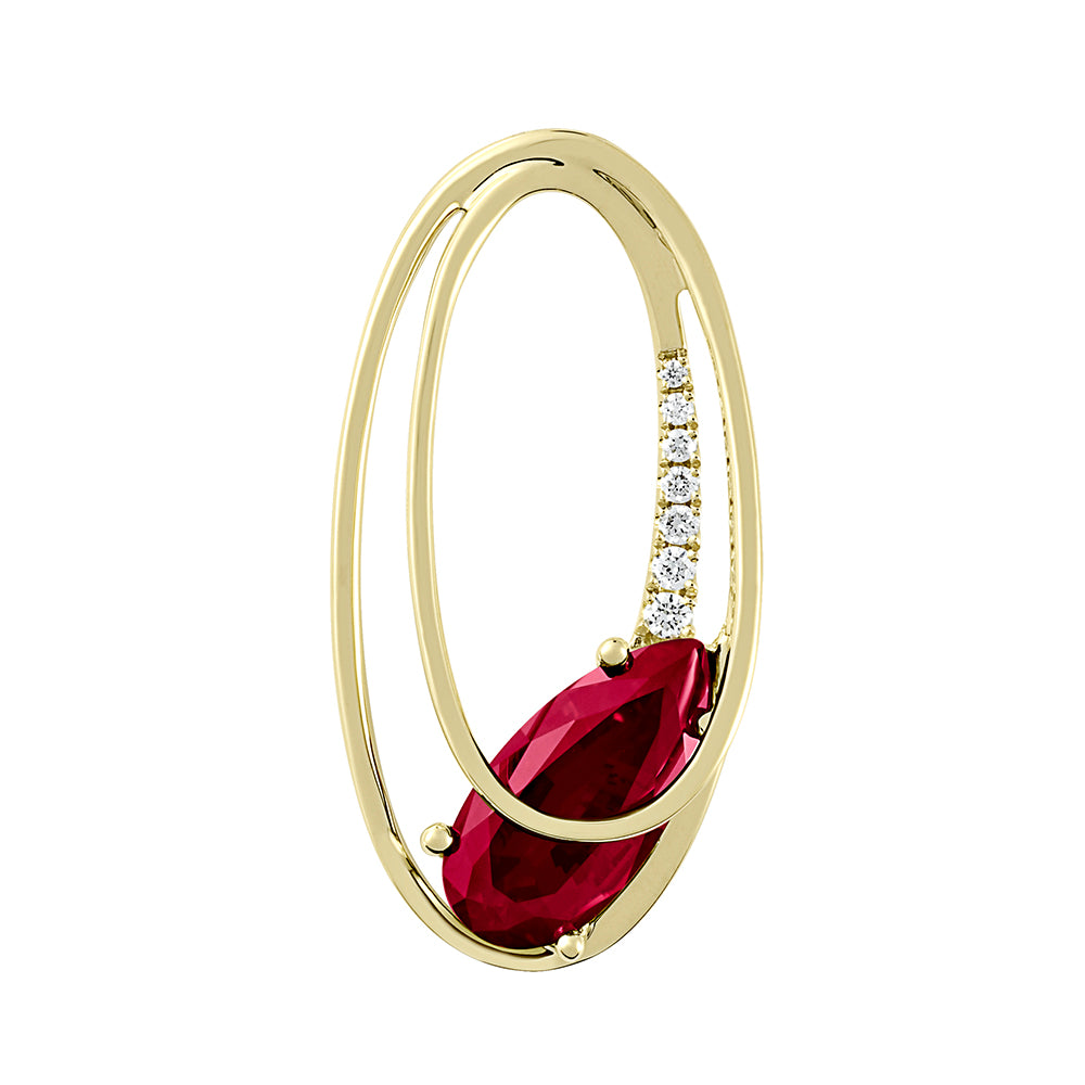 Chatham lab-grown ruby pendant, style CP5156YRU